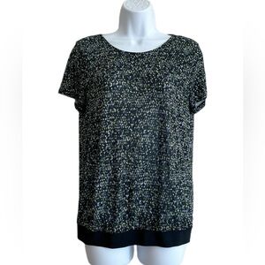 COS Geometric Print Crew Neck Blouse